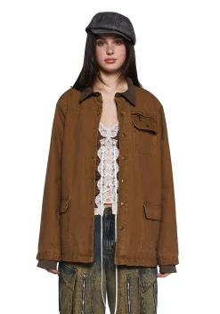 Current Mood Outerwear|Plus*Restless Ways Trucker Jacket