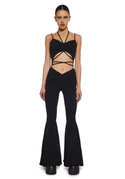 DARKER WAVS Jumpsuits & Rompers*Reverb V-Cut Bell Bottom Jumpsuit