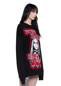 Dolls Kill x M3GAN Tops*Ride Or Die Intarsia Sweater