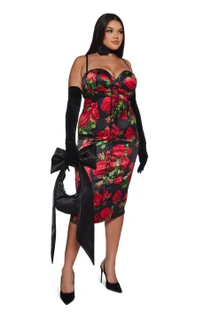 Sugar Thrillz Dresses|Plus*Romantic Getaway Midi Dress - Black
