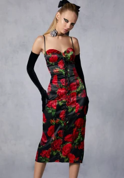Sugar Thrillz Dresses|Plus*Romantic Getaway Midi Dress - Black
