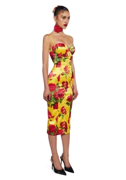 Sugar Thrillz Dresses*Romantic Getaway Midi Dress - Yellow