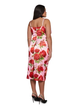 Sugar Thrillz Dresses|Plus*Romantic Getaway Midi Dress - Pink