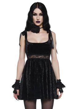 Widow Dresses|Plus*Romantic Mirage Babydoll Dress - Black