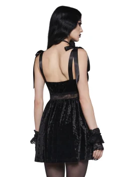 Widow Dresses|Plus*Romantic Mirage Babydoll Dress - Black