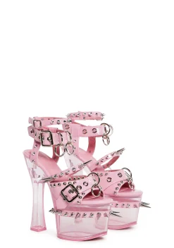 Sugar Thrillz Platforms|Heels*Romantic Misfit Platform Heels - Pink