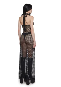 Current Mood Dresses|Plus*Romantic Rebel Maxi Dress - Fishnet