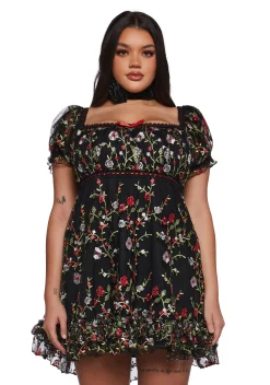 Sugar Thrillz Dresses*Romantic Words Babydoll Dress