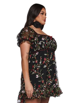 Sugar Thrillz Dresses*Romantic Words Babydoll Dress