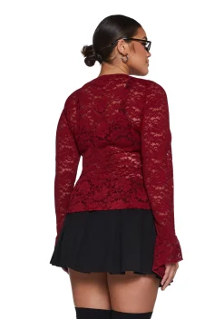 Current Mood Tops|Plus*Romanticized Intentions Long Sleeve Top