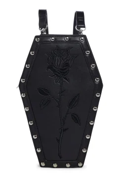 Widow Bags*Rose Resurrection Coffin Backpack
