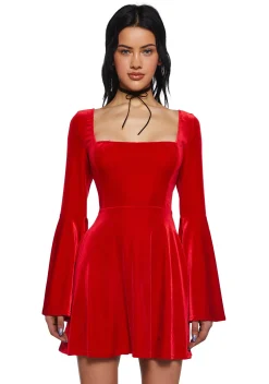 Sugar Thrillz Dresses|Plus*Ruby Strike A Pose Bell Sleeve Dress