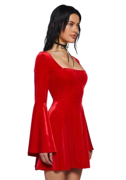 Sugar Thrillz Dresses|Plus*Ruby Strike A Pose Bell Sleeve Dress