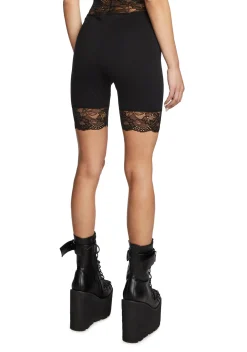 Current Mood Bottoms|Shorts*Rumor Romance Biker Shorts - Black