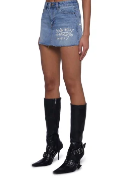 Ed Hardy Bottoms|Skirts*Sacred Heart Denim Skirt
