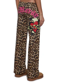 Ed Hardy Bottoms|Pants*Sacred Heart Leopard Sweatpants