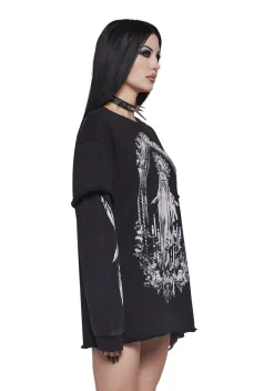Widow Tops|Plus*Sacred Sin Long Sleeve Tee