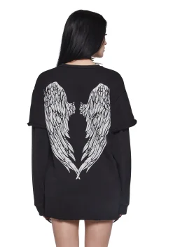 Widow Tops|Plus*Sacred Sin Long Sleeve Tee