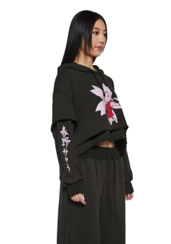 Dolls Kill x NARUTO SHIPPUDEN Outerwear|Sweatshirts & Hoodies*Sakura Cropped Hoodie