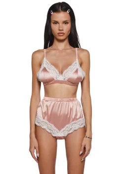 Current Mood Lingerie*Satin Bombshell Lounge Set