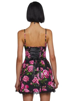 Sugar Thrillz Dresses|Mini Dresses*Scandal Sheet Mini Dress - Black Floral