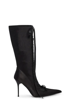 Widow Boots*Scandalous Seduction Heeled Boots - Black