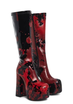 Trickz N' Treatz Boots*Scream Queen Gogo Boots - Black