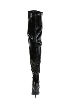 Pleaser Boots*Seduce-3000 Patent Thigh High Boots
