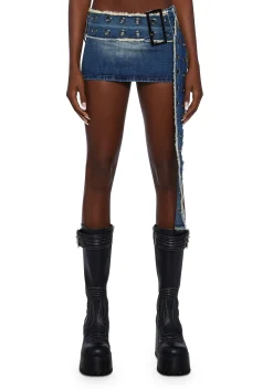 Generation Kiss Bottoms|Skirts*Shannon Wrap Belt Skirt - Denim