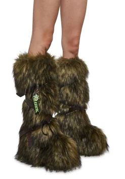 Dolls Kill x Shrek Boots|Platforms*Shrek Instincts Faux Fur Boots