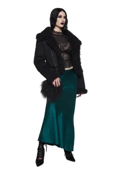 Widow Outerwear|Plus*Shrouded Secrets Cropped Coat