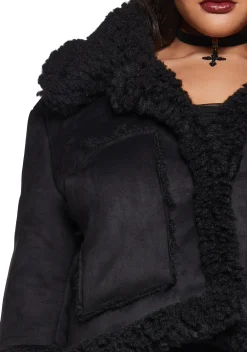 Widow Outerwear|Plus*Shrouded Secrets Cropped Coat