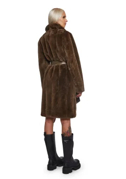 DARKER WAVS Outerwear*Signal Maxi Faux Fur Coat