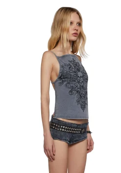 Widow Tops|Plus*Skull Dreams Graphic Tank