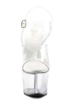 Pleaser Heels|Sandals*Sky-308 Strap Sandals - Clear