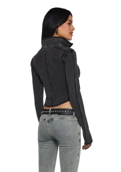 Current Mood Outerwear|Plus*Smooth Driver Zip Up Jacket