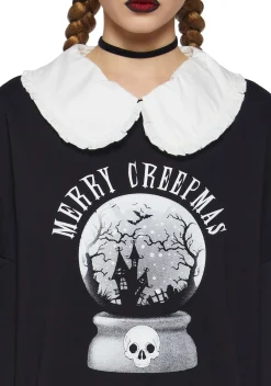 The Grave Girls Outerwear|Sweatshirts & Hoodies*Snowglobe Nightmares Collared Sweatshirt