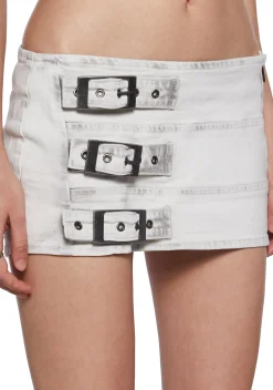 Generation Kiss Bottoms|Skirts*Sofie Belted Skirt - White