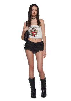 X_JNK USA Bottoms*Soft Girl Ruffled Bloomers - Black