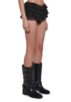 X_JNK USA Bottoms*Soft Girl Ruffled Bloomers - Black