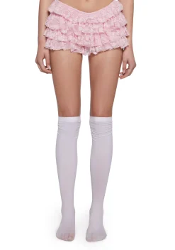 X_JNK USA Bottoms*Soft Girl Ruffled Bloomers - Pink
