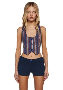 dELiA*s by Dolls Kill Tops|Plus*Soho Chic Striped Vest