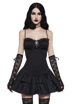 Widow Dresses|Mini Dresses*Somber Sweetness Mini Dress