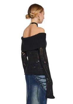 Current Mood Tops|Plus*Something About You Distressed Sweater
