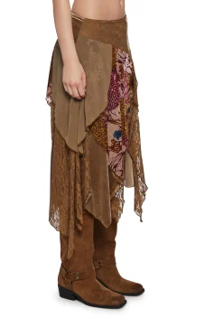 Current Mood Bottoms|Skirts*Soulful Sunshine Midi Skirt - Brown