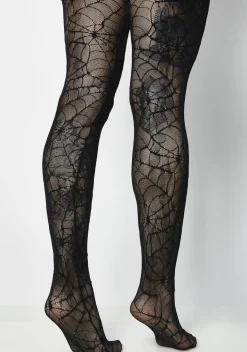 x_Leg Avenue Socks & Tights*Spider Web Lace Pantyhose