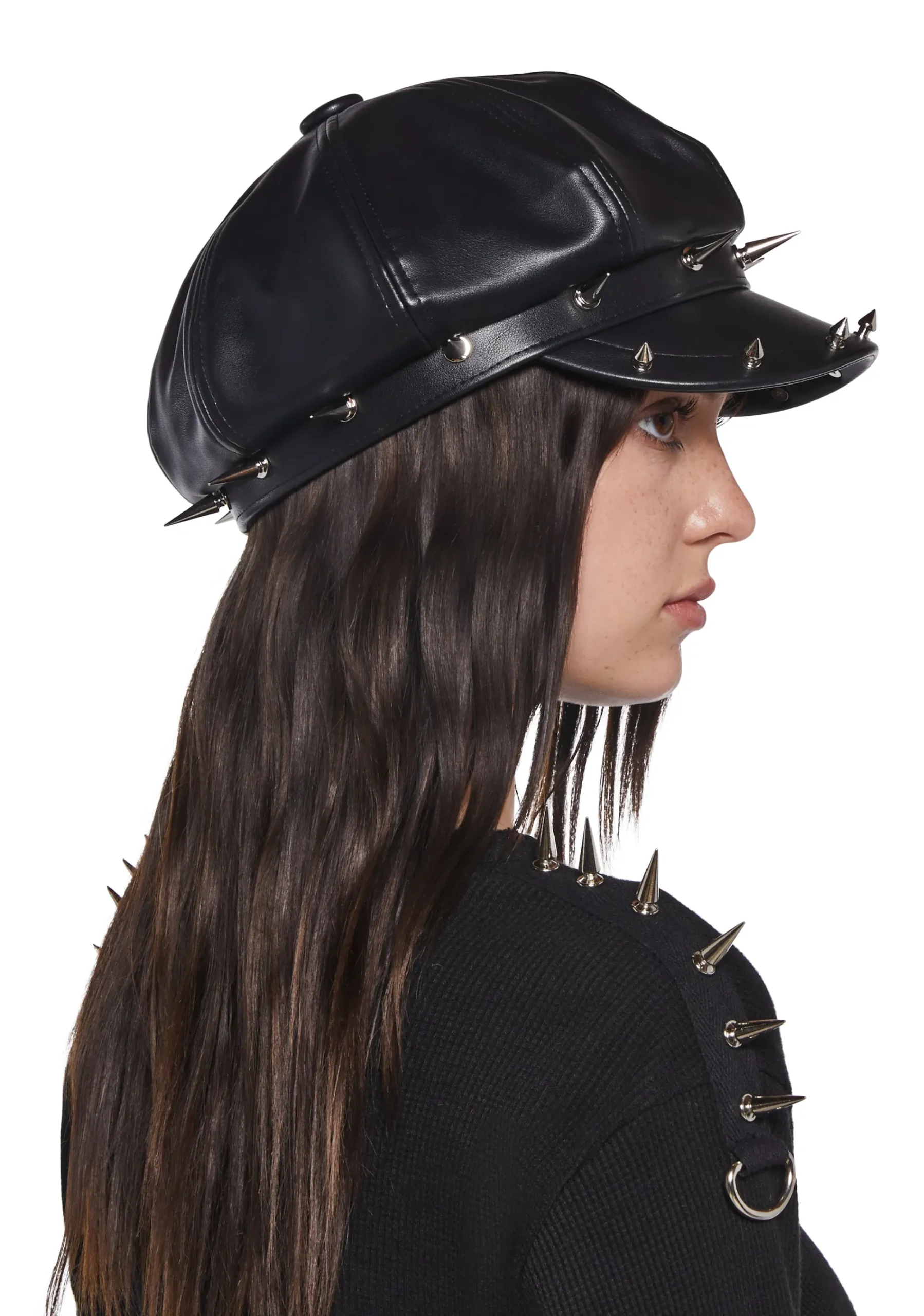 Widow Hats*SPIKED BIKER HAT