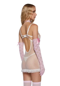 Sugar Thrillz Lingerie*Spinning Wheel Dreams Mesh Slip