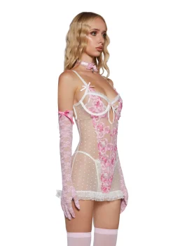 Sugar Thrillz Lingerie*Spinning Wheel Dreams Mesh Slip