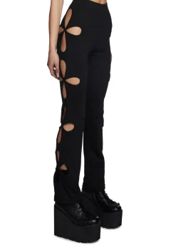Club Exx Bottoms|Pants*Star Child Cut-Out Pants - Black